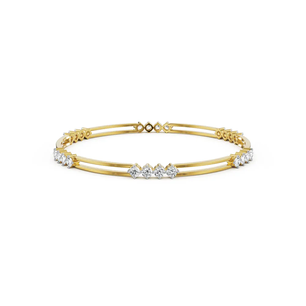 BG08.1 Kiara Minimalist Lab Grown Diamond Bangle - Image 1