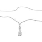 Pear Teardrop Lab Grown Diamond Necklace - Image 2