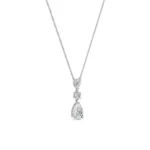 Pear Teardrop Lab Grown Diamond Necklace - Image 3