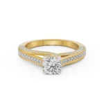 Classic Lab Grown Diamond Solitaire Band Ring - Image 3