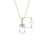 1 CT Round Diamond Pendant - Image 4